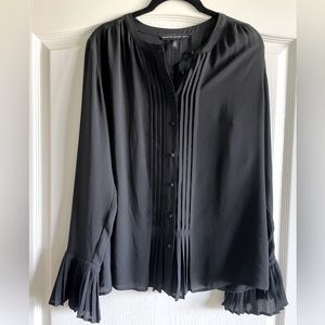 WHBM pleated blouse